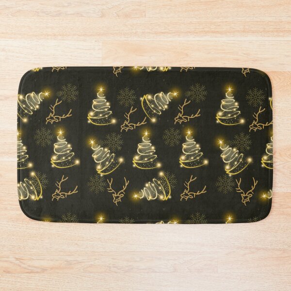 Item preview, Golden Christmas tree with star blessing and Christmas deer with snowflakes designed and sold by Luckangel.