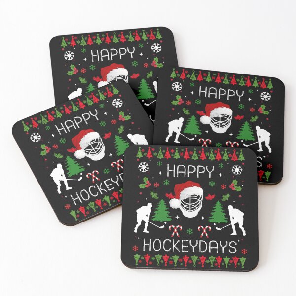Artikelvorschau, Happy Hockeydays, Lustiges Weihnachtsgeschenk für Hockey-Fans, Hockey-Weihnachtsbaum entworfen und verkauft von DevlynnDesigns.