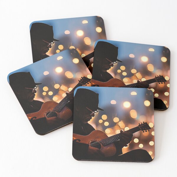 Item preview, Street Musician Backlit Playing Guitar Blues designed and sold by DigiCre8.