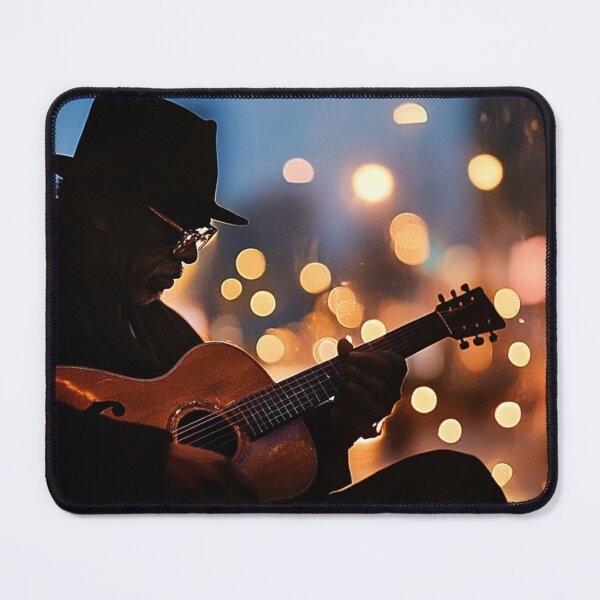Item preview, Street Musician Backlit Playing Guitar Blues designed and sold by DigiCre8.