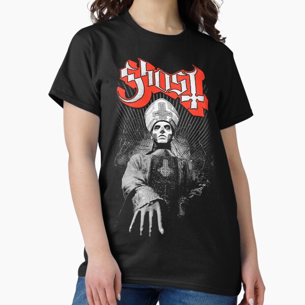 Item preview, Ghost Band T-Shirt - Papa Emeritus Design - Rock Metal Fan Apparel designed and sold by GoldenOwlStore.