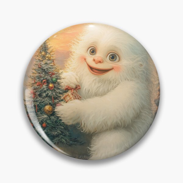 Item preview, Happy Yeti Trimming the Christmas Tree  designed and sold by ACuriousshoppe.
