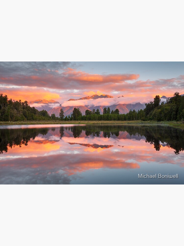 Thumbnail 7 of 7, Framed Art Print, Lake Matheson, South Island, New Zealand designed and sold by Chockstone.