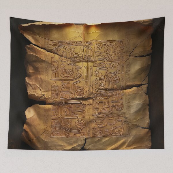 Item preview, Aztec-inspired parchment design designed and sold by Skye Ryan-Evans.