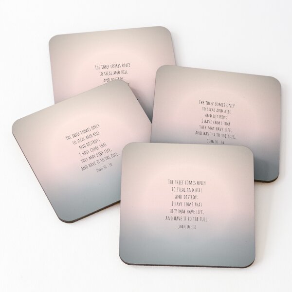 Item preview, John 10 : 10 - Thief comes - Bible passage designed and sold by JF Designs.
