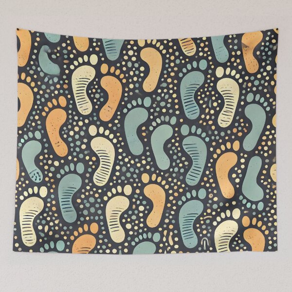 Item preview, Colorful Footprint Pattern - Playful Abstract Design designed and sold by CitrineLinker.