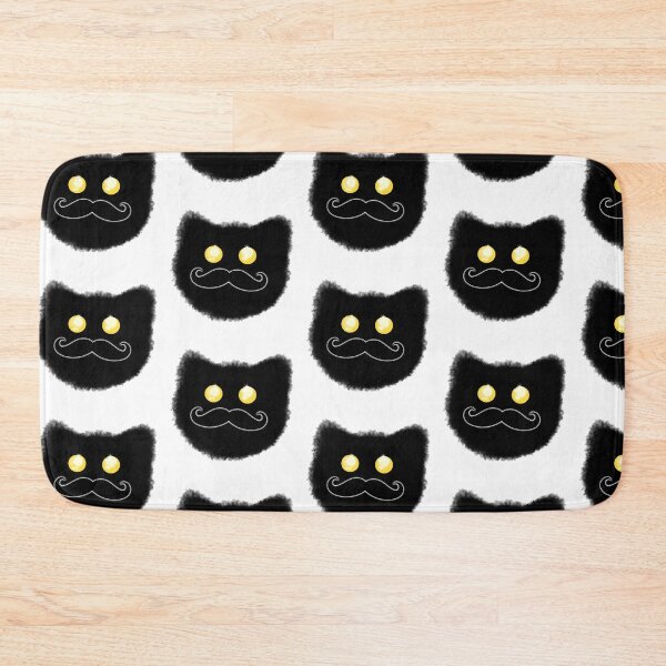 Item preview, Kuroneko with Mustache. designed and sold by MichiJowi.