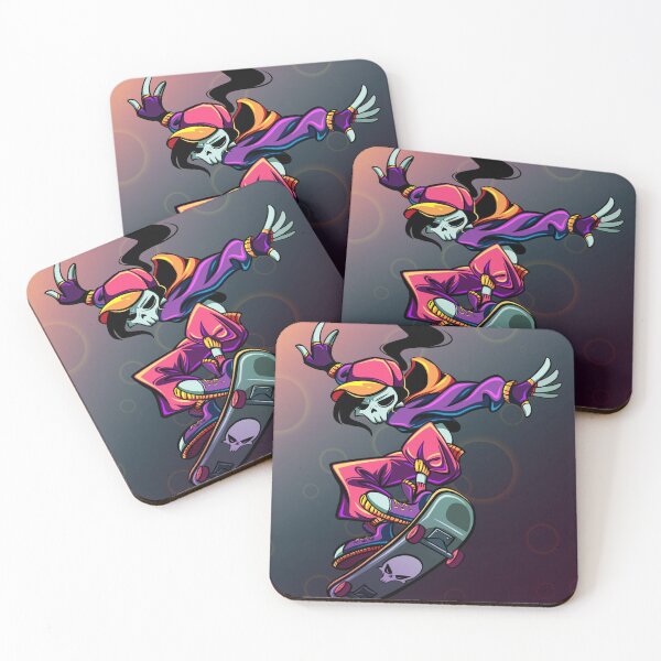 Item preview, Skull Girl on a Skateboard designed and sold by ascaliart.