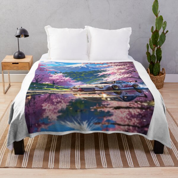 Item preview, JDM, Car, race, Japan, video game, Drift, Cherry Blossoms, Mt Fuji, Amazing, sunrise, reflection, sparks from tire, designed and sold by tshirtart2024.