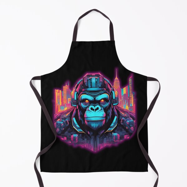 Item preview, Improved soldier. Gorilla automated, cybernetic. Neon Style. designed and sold by DONandEK.