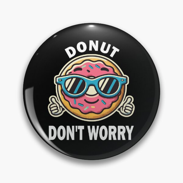 Item preview, Retro Donut Don't Worry Mascot designed and sold by FridPix.