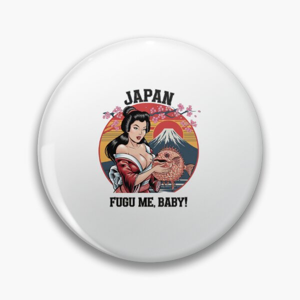 Item preview, Fugu me, baby, blowfish, Mount Fuji, Japan, Kimono, Japanese, funnyfits70, Humor, Funny, retro, vintage, funny quotes, animal humor, designed and sold by FunnyFits70.