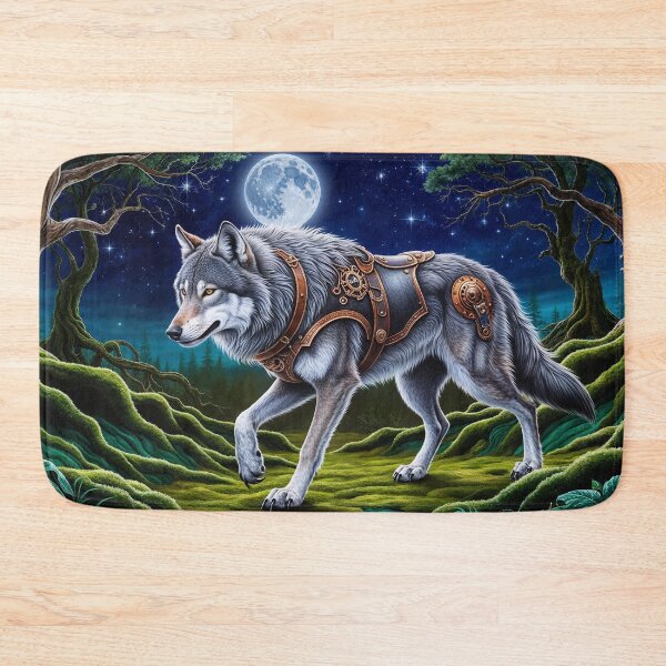 Item preview, Timber Wolf, Forest and Moon designed and sold by Skye Ryan-Evans.