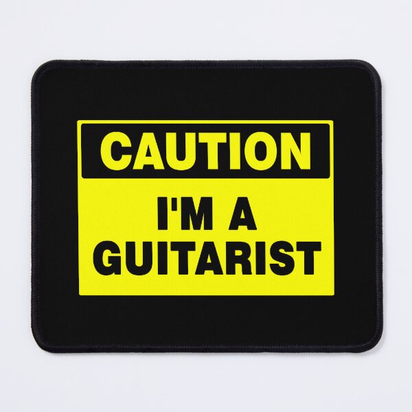 Item preview, CAUTION I'M A GUITARIST, Black and Yellow Sign designed and sold by AASparksDesigns.