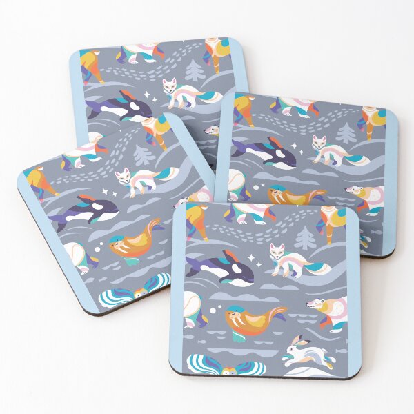 Item preview, Copy of Copy of Snowy animals on green designed and sold by PenguinHouse.