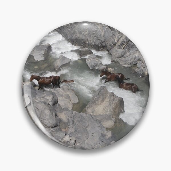 Item preview, wild horses crossing a river in iran designed and sold by ela ໊.