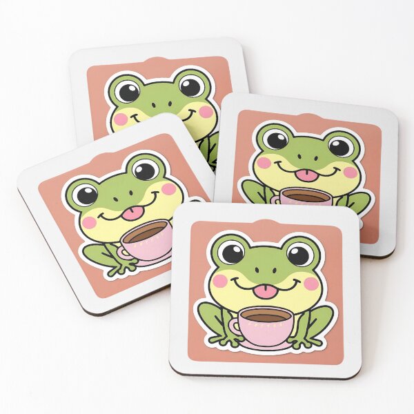 Item preview, Frog having coffee | Coffee lover | Caffeine | Gobble Gala  designed and sold by Kids GobbleGala.
