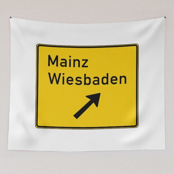 Item preview, Mainz Wiesbaden Yellow Signage designed and sold by RvinJo8.