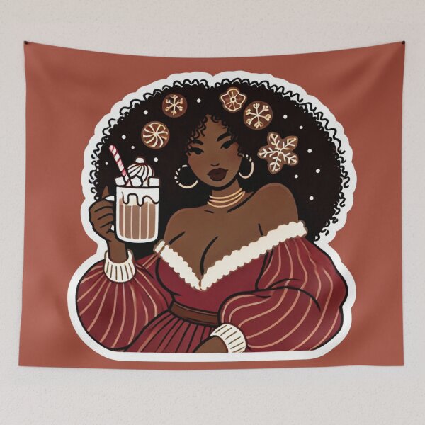 Item preview, Cozy Holiday Glow: Burgundy Beauty Sticker designed and sold by DEEPDesignsART.