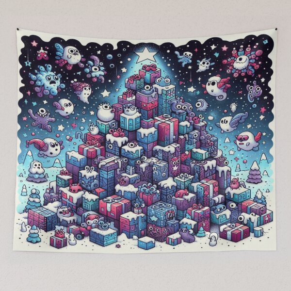 Item preview, Holographic Tetris Winter Kingdom – Perfect Holiday Gift designed and sold by Imaginarium of Chaos falcon88 .