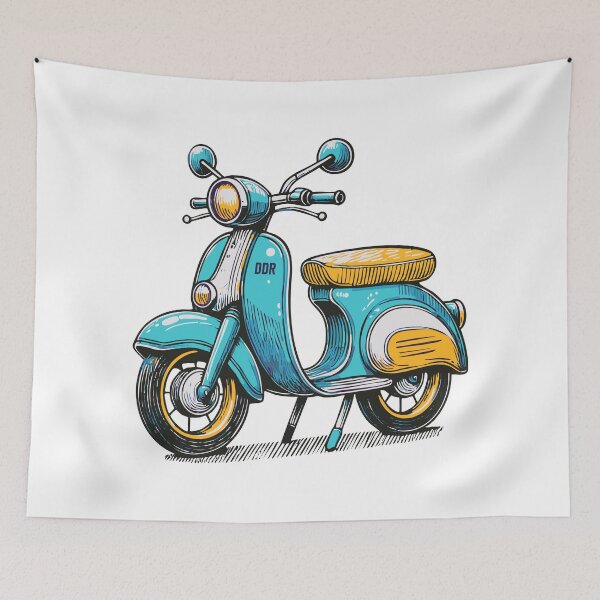 Item preview, GDR German Democratic Republic Moped – Vintage Charm in Retro Style designed and sold by Ingo Menhard.