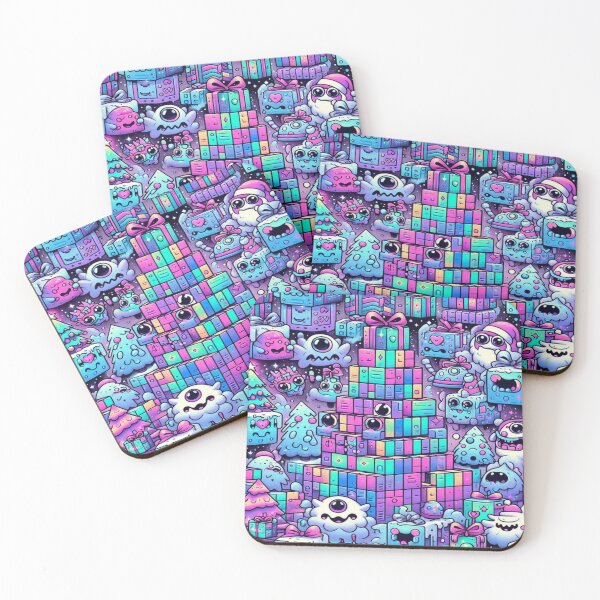 Item preview, Tetris of Winter Magic Creatures – Perfect Holiday Gift designed and sold by Imaginarium of Chaos falcon88 .