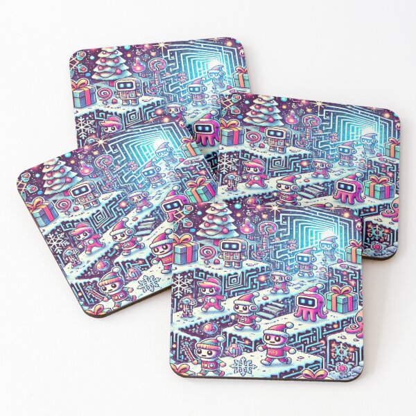 Item preview, Holographic Pixel Maze of Magic Presents – Perfect Holiday Gift designed and sold by Imaginarium of Chaos falcon88 .
