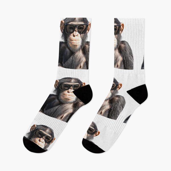 Item preview, Funny cool Chimpanzee wearing sunglasses designed and sold by LazyOwlStore.