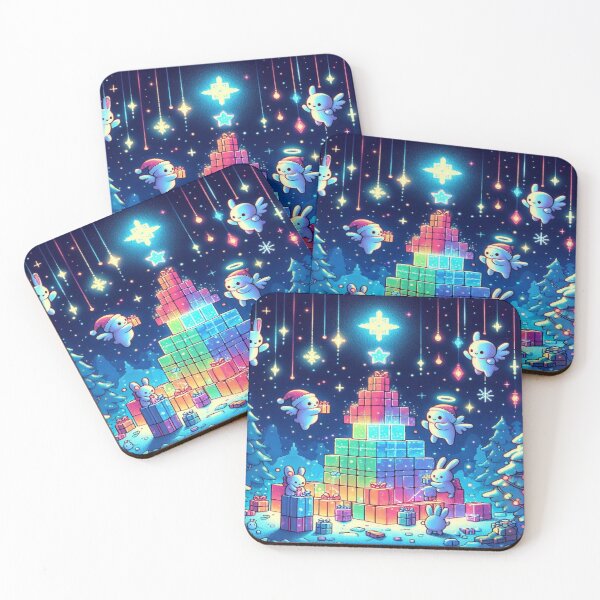 Item preview, Magical Tetris Winterland of Pixel Creatures – Perfect Holiday Gift designed and sold by Imaginarium of Chaos falcon88 .