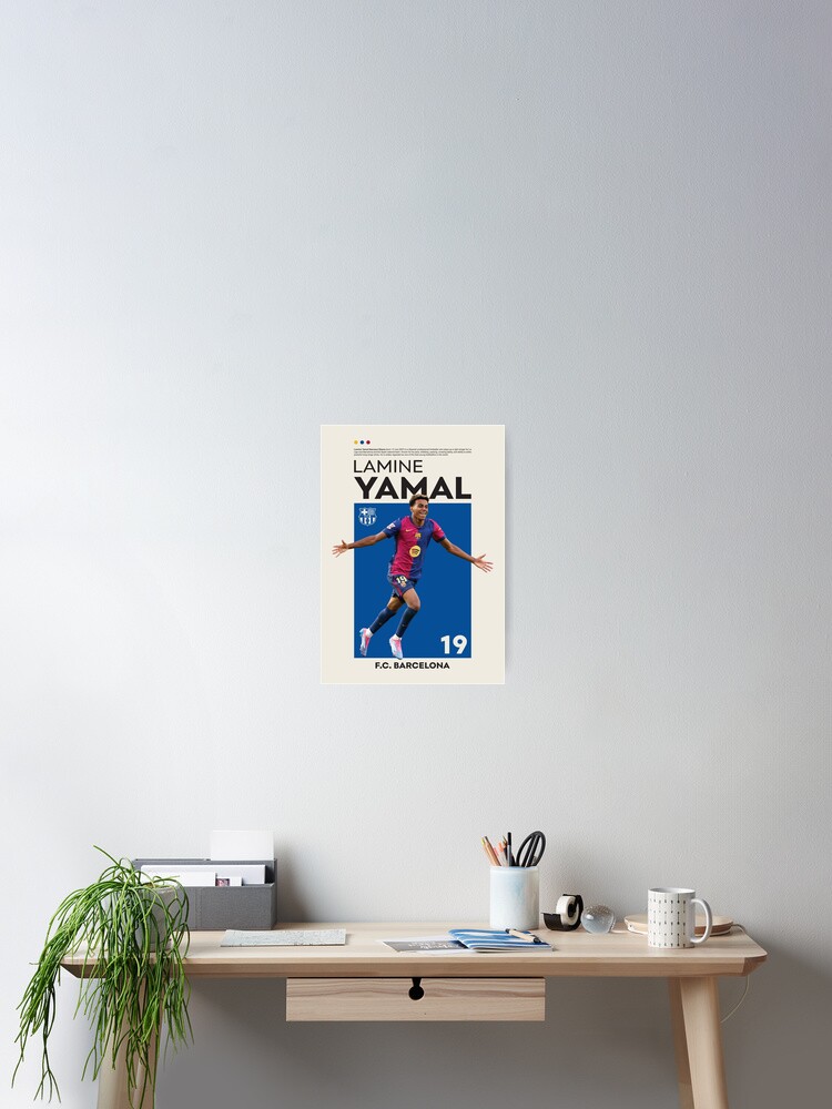 Lamine Yamal' Poster, picture, metal print, paint by Barça