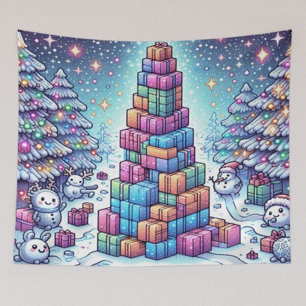 Item preview, Holographic Winter Tetris Wonderland – Perfect Holiday Gift designed and sold by Imaginarium of Chaos falcon88 .