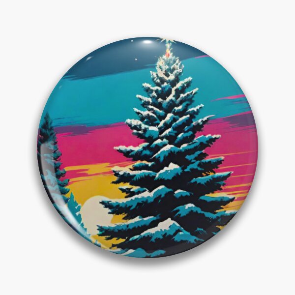 Item preview, Beautifully Lit Snowy Christmas Tree Scene designed and sold by GrizzlyCollective.