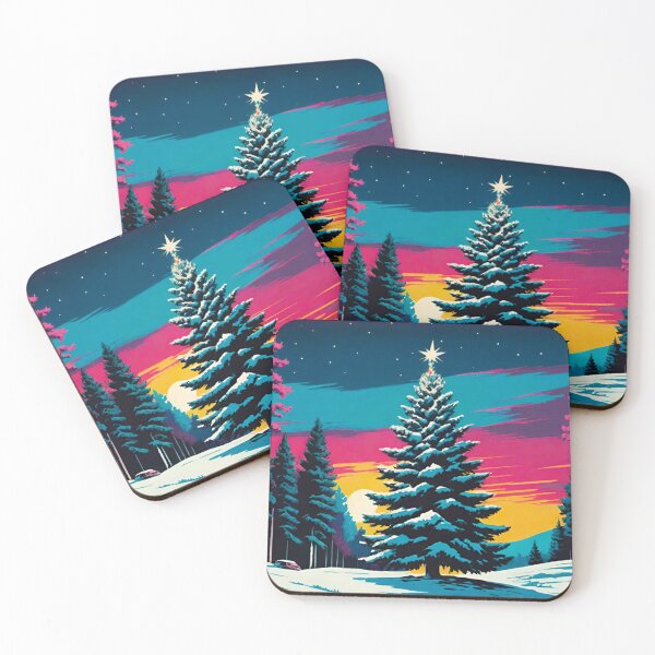 Item preview, Beautifully Lit Snowy Christmas Tree Scene designed and sold by GrizzlyCollective.