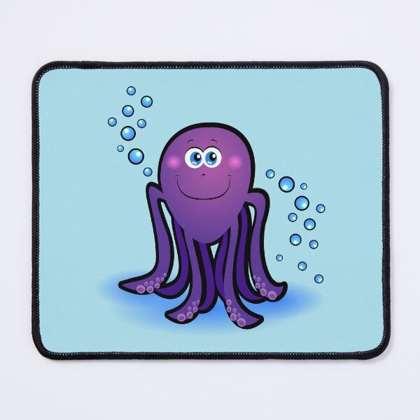 Item preview, Purple octopus and bubbles designed and sold by LuisaVenturoli.
