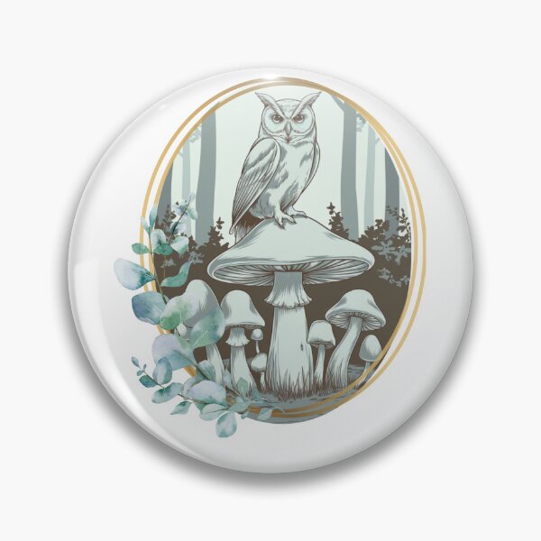 Item preview, Owl & Mushrooms designed and sold by MakeWayDesign.