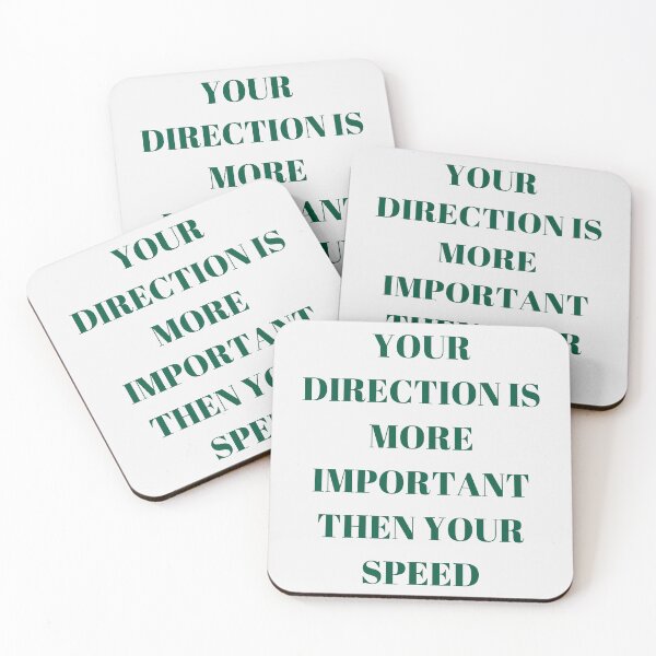 Item preview, Direction Over Speed – Motivational Quote Art designed and sold by HustleLover.