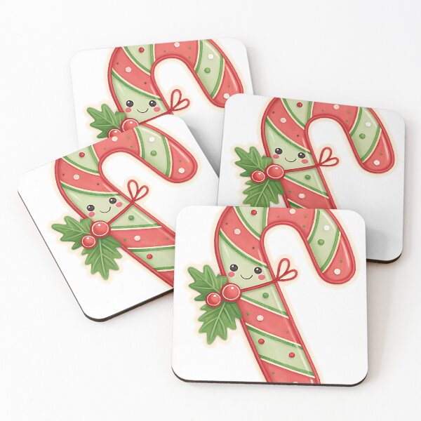 Item preview, Smiling Candy Cane Christmas Sticker designed and sold by FluffyPeels.