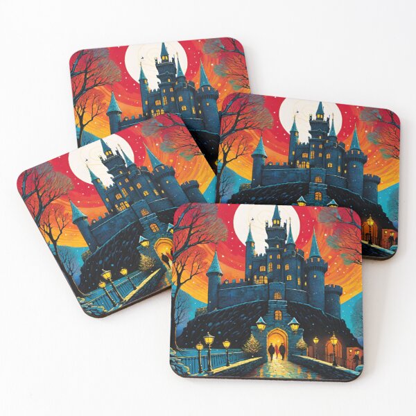 Item preview, Majestic Snowy Castle at Christmas Time designed and sold by GrizzlyCollective.