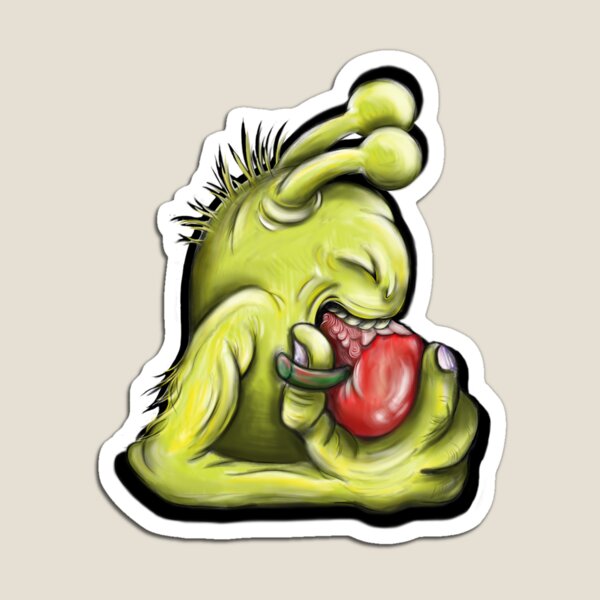 Droid Eating An Apple Magnet