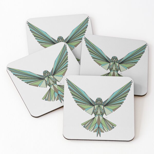 Item preview, Geometric Bird - Green and Brown Tones designed and sold by YaraCreatyque.