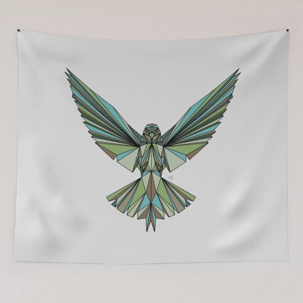 Item preview, Geometric Bird - Green and Brown Tones designed and sold by YaraCreatyque.