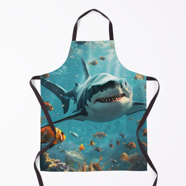 Item preview, dangerous white shark in the sea designed and sold by Mauswohn.