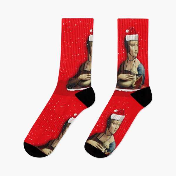 Item preview, Christmas Lady with an Ermine by Leonardo da Vinci Pop Art Style (ACCI)  designed and sold by VanyssaGraphics.