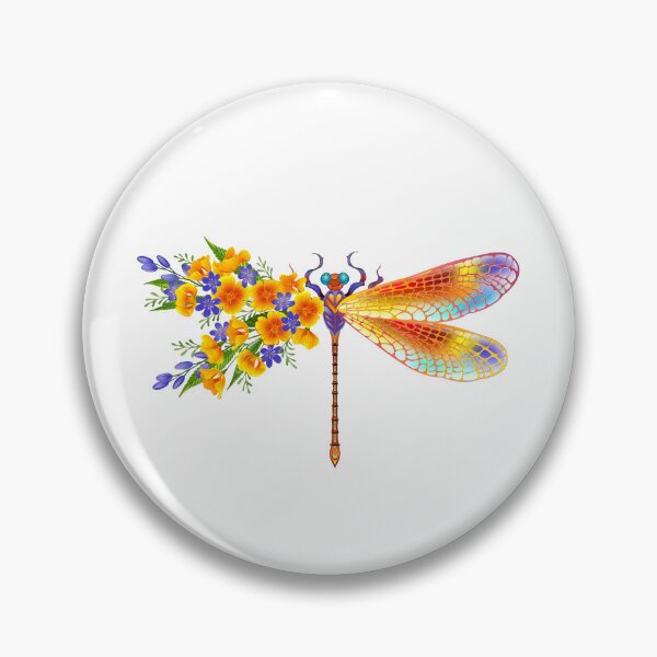 Item preview, Yellow flower dragonfly designed and sold by Blackmoon9.