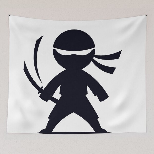 Item preview, Silhouette of a ninja with a sword.  designed and sold by AFernandesDSG.