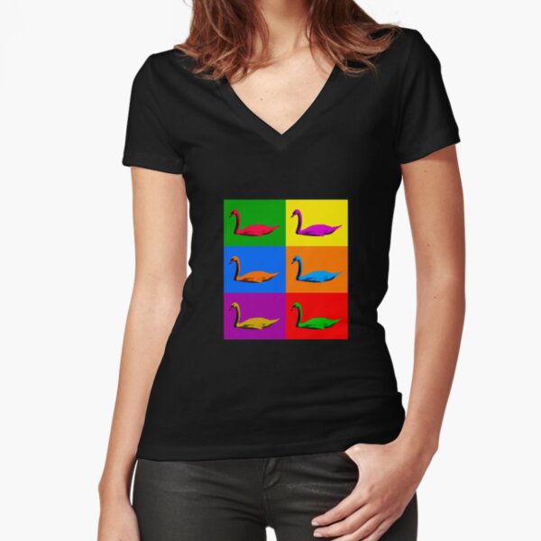 Warhol Pride Swans Fitted V-Neck T-Shirt