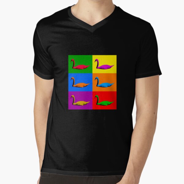 Warhol Pride Swans V-Neck T-Shirt