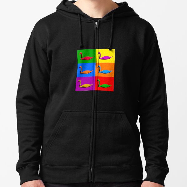Warhol Pride Swans Zipped Hoodie