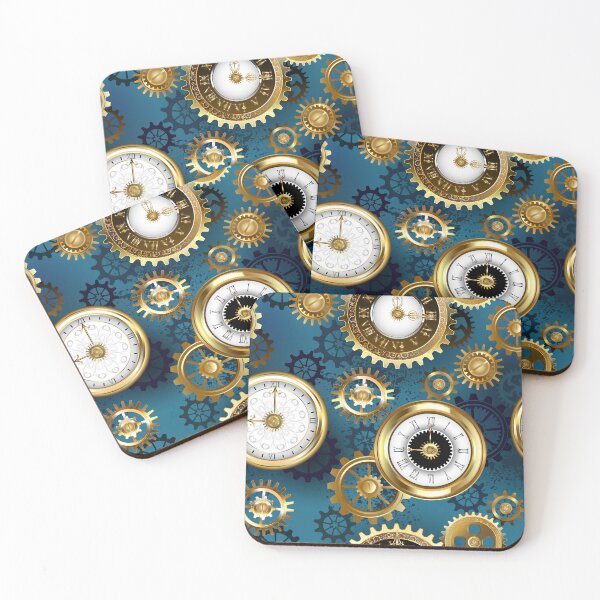 Item preview, Seamless turquoise with gold watch designed and sold by Blackmoon9.