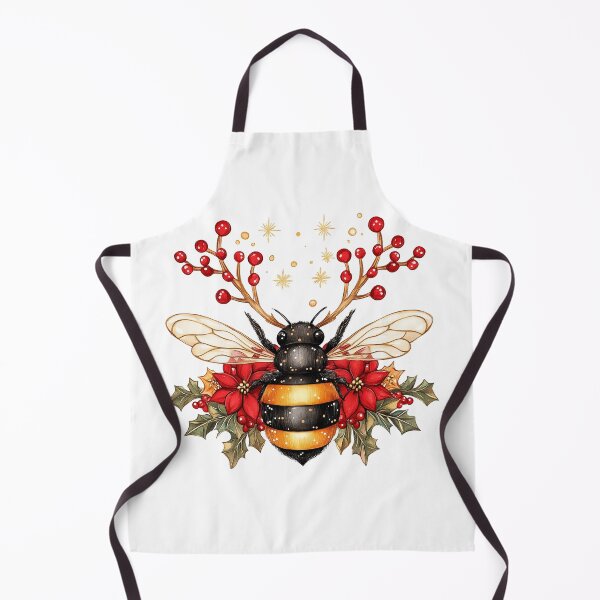 Item preview, Christmas Bee watercolor designed and sold by pencil-art98.